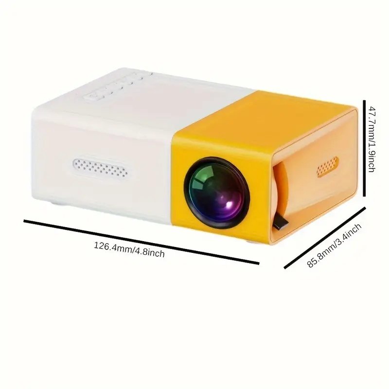 Proyector Portátil Tricolor, Operación con Alimentación USB - Soporta Full HD 1080P - Imagen 5