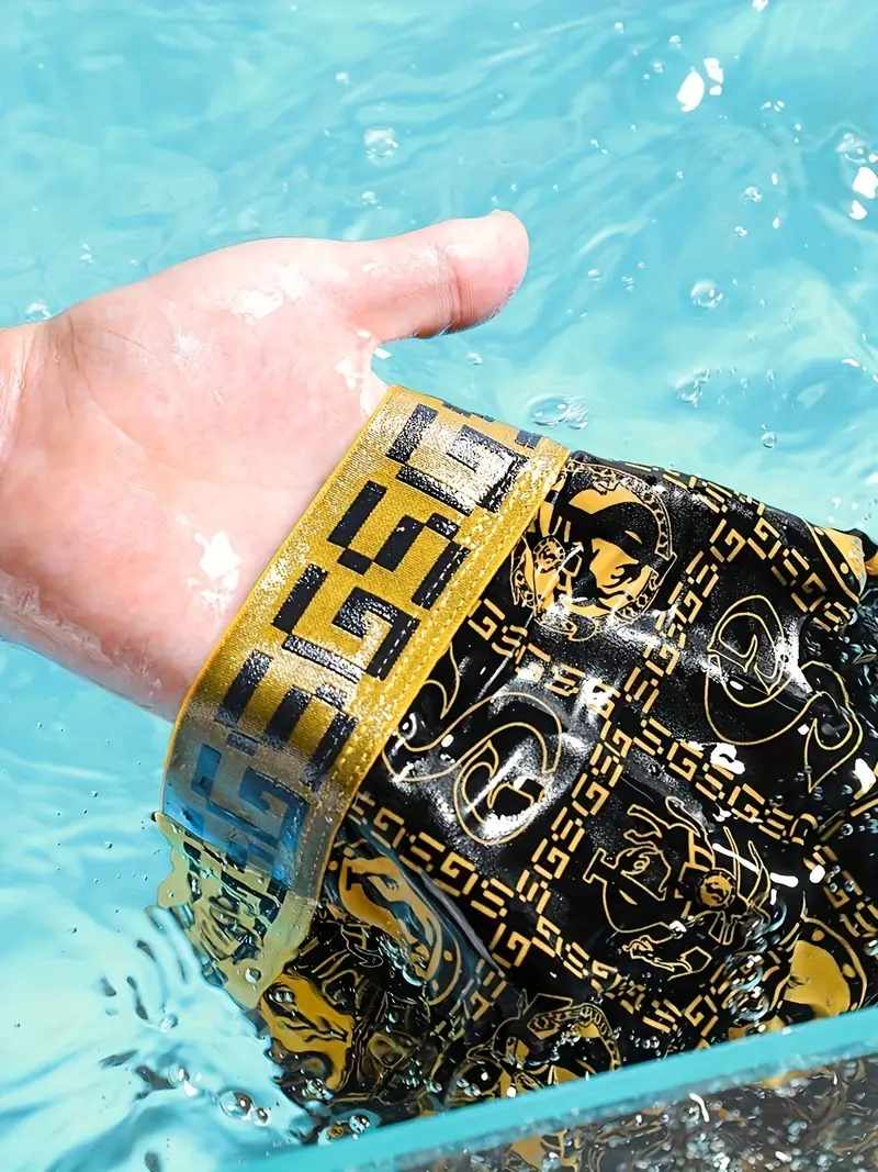 4 unidades de ropa interior hombre diseño - dorado - Imagen 2