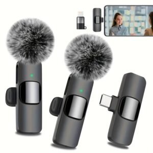 Adaptador Kouzone para Iphone con Enchufe y Carga, Micrófono de Solapa con Interfaz Tipo-C, Micrófono para Transmisión en Vivo, Regalo de Pascua