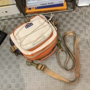 Mochila para mujer, mochila de bloques de color, mochila de viaje, mochila multibolsillos, mochila, mochila unisex, mochila para estudiante de secundaria, bolsa multifuncional de varias capas para mujer, bolsa de tela de varias capas a la moda, mochila con cordón, bolso cruzado con cordón para mujer