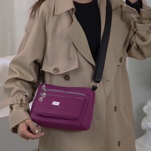 Bolso cuadrado neutro, nuevo bolso casual multifuncional, herramientas para hombres y mujeres, bandolera horizontal, bolso de viaje cruzado, mochila [cierre aleatorio