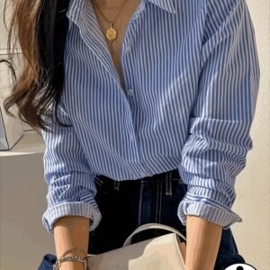 Camisa casual de manga larga para mujer