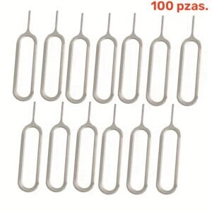 100pcs/lot Bandeja de Tarjeta SIM con Aguja de Extracción para Teléfonos Móviles Universales para iPhone 12, Samsung y HUAWEI